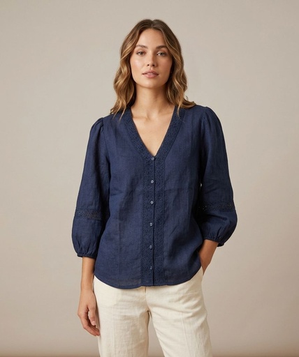 ZAC&RACHEL BLUSA AZUL MARINO ST81JQBL1AM