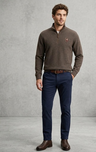 POLO SUETER ZIPER MORD H. 11Q0075Z5M