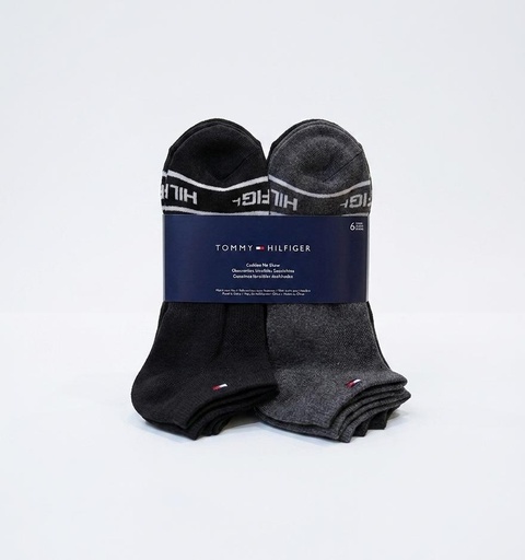 [194882159564] TOMMY CALCETINES 6PZS GRIS-NGR