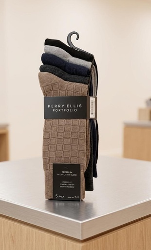 [821419304110] PERRY ELLIS CALCETINES 5PAR CLRS