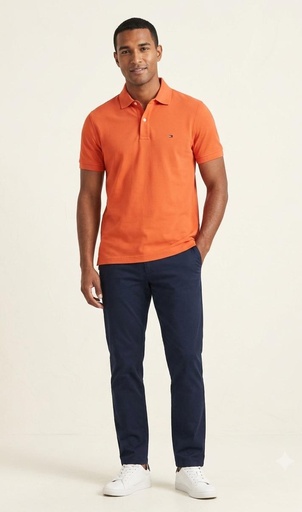TOMMY CAMISETA C/P ANARANJADO XM03524A