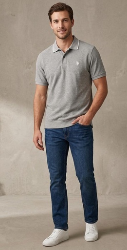 POLO CAMISETA C/P GRIS HOMBRE 11P017967