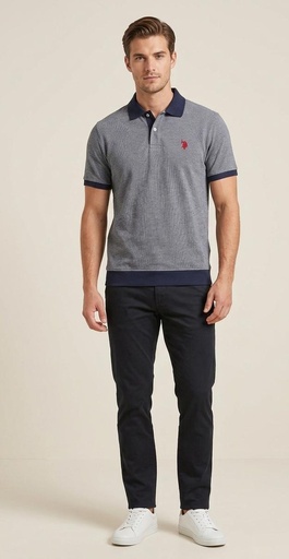 POLO CAMISETA C/P AZUL M. PNTS 11P0180E1