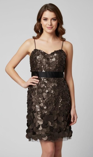 [041859950] ADRIANNA PAPELL VESTIDO MUJER GRIS